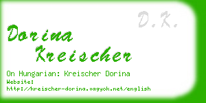 dorina kreischer business card